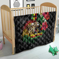 Hawaiian One Love Quilt Reggae Lion Tropical Plants and Kakau with Tribal Pattern LT03 - Polynesian Pride