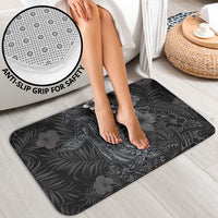 Hawaiian Tropical Plants and Tribal Whales Bathroom Set Polynesian Art Tattoo Grayscale LT03 - Polynesian Pride