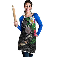 Hawaiian Tropical Plants and Turtles Apron Polynesian Art Motifs LT03 - Polynesian Pride