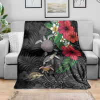 Hawaiian Tropical Plants and Turtles Blanket Polynesian Art Motifs LT03 - Polynesian Pride