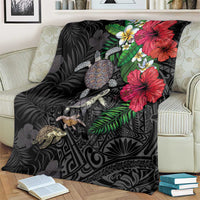 Hawaiian Tropical Plants and Turtles Blanket Polynesian Art Motifs LT03 - Polynesian Pride