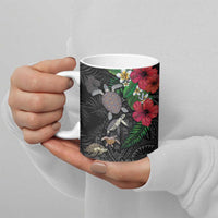 Hawaiian Tropical Plants and Turtles Ceramic Mug Polynesian Art Motifs LT03 - Polynesian Pride