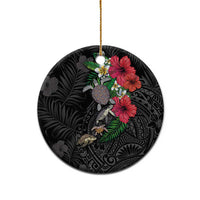 Hawaiian Tropical Plants and Turtles Ceramic Ornament Polynesian Art Motifs LT03 - Polynesian Pride