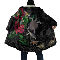 Hawaiian Tropical Plants and Turtles Cloak Polynesian Art Motifs LT03 - Polynesian Pride