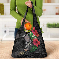 Hawaiian Tropical Plants and Turtles Grocery Bag Polynesian Art Motifs LT03 - Polynesian Pride