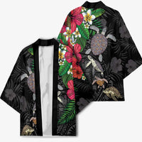 Hawaiian Tropical Plants and Turtles Kimono Polynesian Art Motifs LT03 - Polynesian Pride