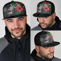 Hawaiian Tropical Plants and Turtles Mesh Trucker Cap Polynesian Art Motifs LT03 - Polynesian Pride