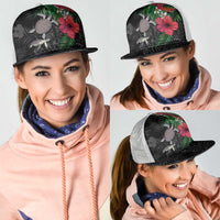 Hawaiian Tropical Plants and Turtles Mesh Trucker Cap Polynesian Art Motifs LT03 - Polynesian Pride