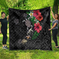 Hawaiian Tropical Plants and Turtles Quilt Polynesian Art Motifs