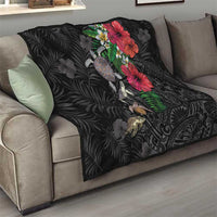 Hawaiian Tropical Plants and Turtles Quilt Polynesian Art Motifs