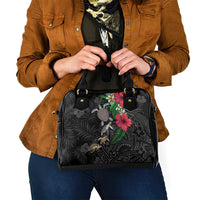 Hawaiian Tropical Plants and Turtles Shoulder Handbag Polynesian Art Motifs LT03 - Polynesian Pride