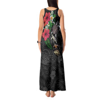 Hawaiian Tropical Plants and Turtles Tank Maxi Dress Polynesian Art Motifs LT03 - Polynesian Pride