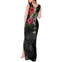 Hawaiian Tropical Plants and Turtles Tank Maxi Dress Polynesian Art Motifs LT03 - Polynesian Pride