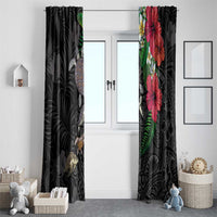 Hawaiian Tropical Plants and Turtles Window Curtain Polynesian Art Motifs LT03 - Polynesian Pride
