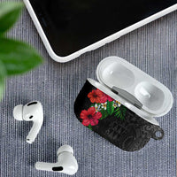 Hawaiian Tropical Plants AirPods Case Kakau Tattoo and Polynesian Pattern Half Black Color LT03 - Polynesian Pride