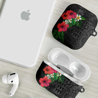Hawaiian Tropical Plants AirPods Case Kakau Tattoo and Polynesian Pattern Half Black Color LT03 - Polynesian Pride