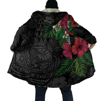 Hawaiian Tropical Plants Cloak Kakau Tattoo and Polynesian Pattern Half Black Color LT03 - Polynesian Pride