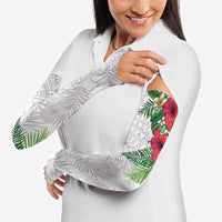 Hawaiian Tropical Plants Arm Sleeves Kakau Tattoo and Polynesian Pattern Half White Color LT03 - Polynesian Pride