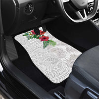 Hawaiian Tropical Plants Car Mats Kakau Tattoo and Polynesian Pattern Half White Color LT03 - Polynesian Pride