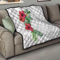 Hawaiian Tropical Plants Quilt Kakau Tattoo and Polynesian Pattern Half White Color LT03 - Polynesian Pride