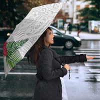 Hawaiian Tropical Plants Umbrella Kakau Tattoo and Polynesian Pattern Half White Color LT03 - Polynesian Pride