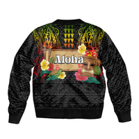 Hawaii Pan-Pacific Festival Bomber Jacket Hawaiian Elements and Polynesian Tattoo