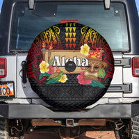 Hawaiian Elements and Polynesian Tattoo Spare Tire Cover LT03 Black - Polynesian Pride