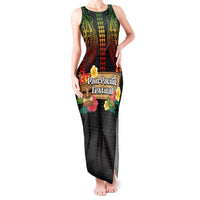 Hawaiian Elements and Polynesian Tattoo Tank Maxi Dress LT03 Women Black - Polynesian Pride