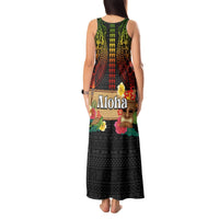 Hawaiian Elements and Polynesian Tattoo Tank Maxi Dress LT03 - Polynesian Pride