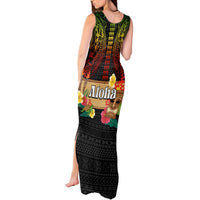 Hawaiian Elements and Polynesian Tattoo Tank Maxi Dress LT03 - Polynesian Pride