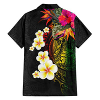 Hawaii Plumeria Hawaiian Shirt Polynesian Tattoo and Hibiscus LT03 - Polynesian Pride