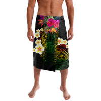 Hawaii Plumeria Lavalava Polynesian Tattoo and Hibiscus LT03 Black - Polynesian Pride