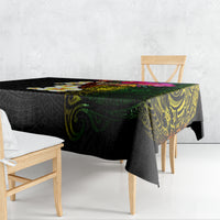 Hawaii Plumeria Tablecloth Polynesian Tattoo and Hibiscus LT03 - Polynesian Pride