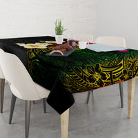 Hawaii Plumeria Tablecloth Polynesian Tattoo and Hibiscus LT03 - Polynesian Pride