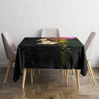 Hawaii Plumeria Tablecloth Polynesian Tattoo and Hibiscus LT03 - Polynesian Pride