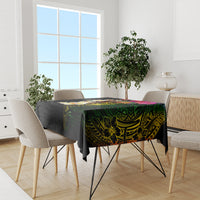 Hawaii Plumeria Tablecloth Polynesian Tattoo and Hibiscus LT03 - Polynesian Pride