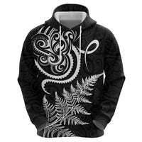 New Zealand Octopus Tattoo and Fern Zip Hoodie Maori Pattern LT03 - Polynesian Pride
