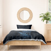 New Zealand Octopus Tattoo and Fern Bedding Set Maori Pattern Matariki Style