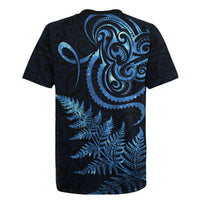 New Zealand Octopus Tattoo and Fern Rugby Jersey Maori Pattern Matariki Style LT03 - Polynesian Pride