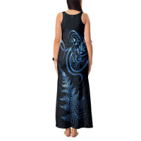 New Zealand Octopus Tattoo and Fern Tank Maxi Dress Maori Pattern Matariki Style LT03 - Polynesian Pride