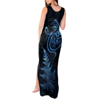 New Zealand Octopus Tattoo and Fern Tank Maxi Dress Maori Pattern Matariki Style LT03 - Polynesian Pride
