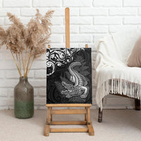 New Zealand Crocodile Tattoo and Fern Canvas Wall Art Maori Pattern LT03 - Polynesian Pride