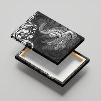 New Zealand Crocodile Tattoo and Fern Canvas Wall Art Maori Pattern LT03 - Polynesian Pride