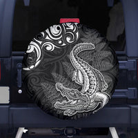 New Zealand Crocodile Tattoo and Fern Spare Tire Cover Maori Pattern LT03 - Polynesian Pride