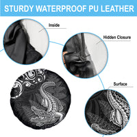 New Zealand Crocodile Tattoo and Fern Spare Tire Cover Maori Pattern LT03 - Polynesian Pride