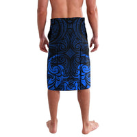 New Zealand Crocodile Tattoo and Fern Lavalava Maori Pattern Blue Color LT03 - Polynesian Pride