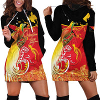 Papua New Guinea Independence Day Hoodie Dress Happy Anniversary 50th Bird-of-paradise Melanesian Tattoos - Polynesian Pride