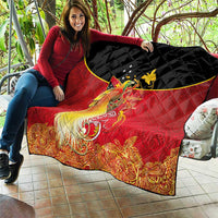 Papua New Guinea Independence Day Quilt Happy Anniversary 50th Bird-of-paradise Melanesian Tattoos - Polynesian Pride