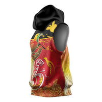 Papua New Guinea Independence Day Sleeveless Hoodie Happy Anniversary 50th Bird-of-paradise Melanesian Tattoos - Polynesian Pride