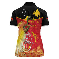 Papua New Guinea Independence Day Women Polo Shirt Happy Anniversary 50th Bird-of-paradise Melanesian Tattoos - Polynesian Pride
